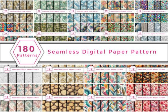 180 Seamless Digital Paper Patterns – A Creative Resource for Designers and Crafters