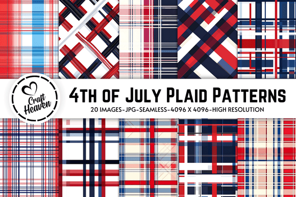4th of July Plaid Patterns: Creative and Practical Uses for Digital Craft Enthusiasts