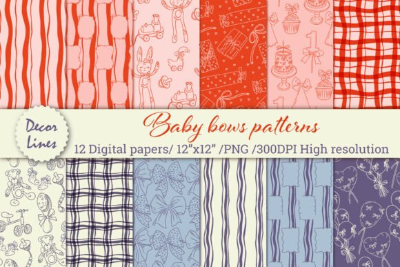 Baby Bows Patterns for Sweet and Playful Design Projects