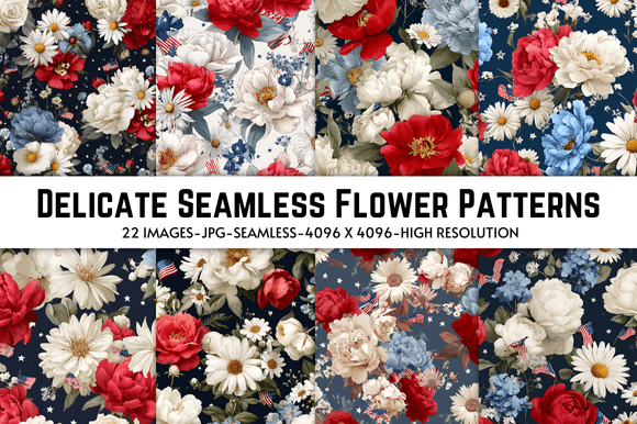 Delicate Seamless Flower Patterns: A Strategic Design Tool for Creative and Professional Projects