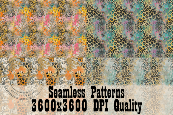 Distressed Cheetah Seamless Patterns: A Versatile Graphic Design Resource for Creative Projects