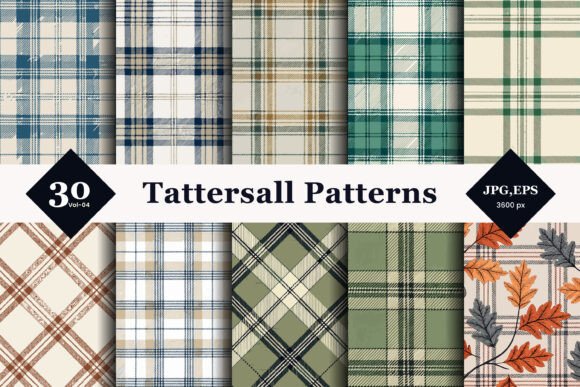 Elevate Design with Tattersall Style Seamless Patterns 04