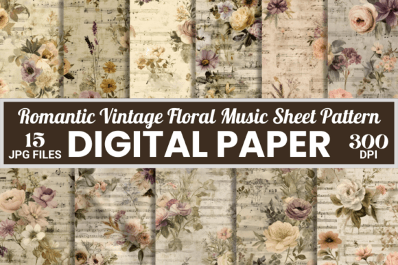 Exploring Romantic Vintage Floral Music Patterns: A Digital Design Trend for 2025