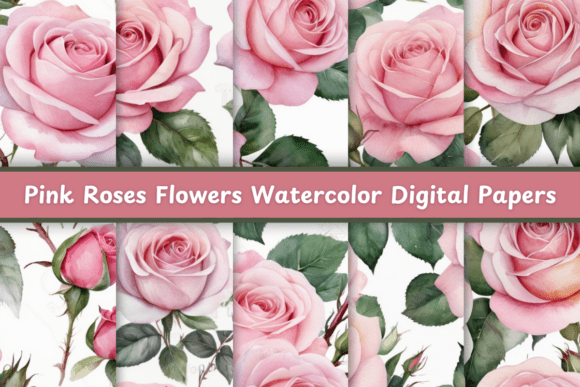 Pink Roses Flowers Watercolor Patterns: A Versatile Tool for Modern Creatives and Businesses