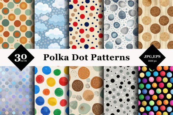 Polka Dot Seamless Patterns 05: Vibrant Design Possibilities