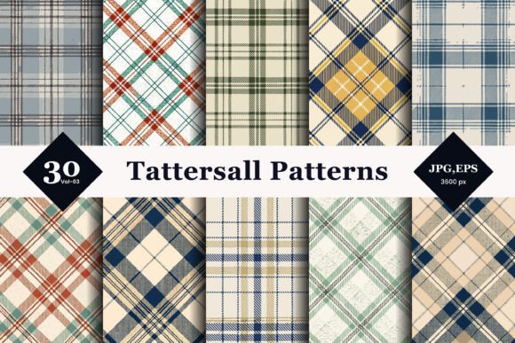 Tattersall Style Seamless Patterns 03