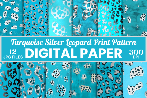 Turquoise Silver Leopard Print Patterns: A Versatile Design Solution for 2025