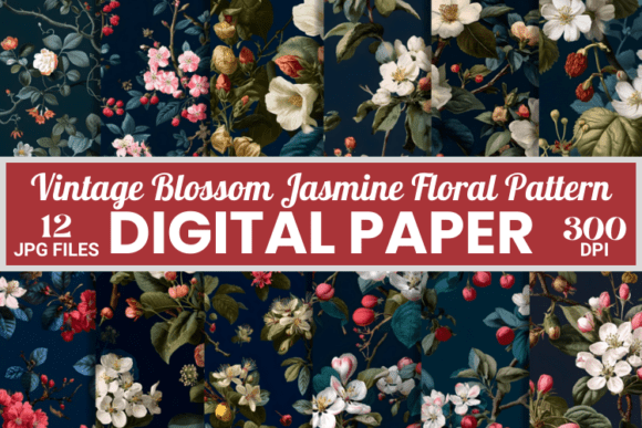 Vintage Blossom Jasmine Floral Patterns