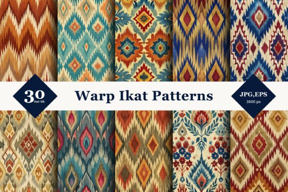 Warp Ikat Seamless Patterns 06: A Creative Staple